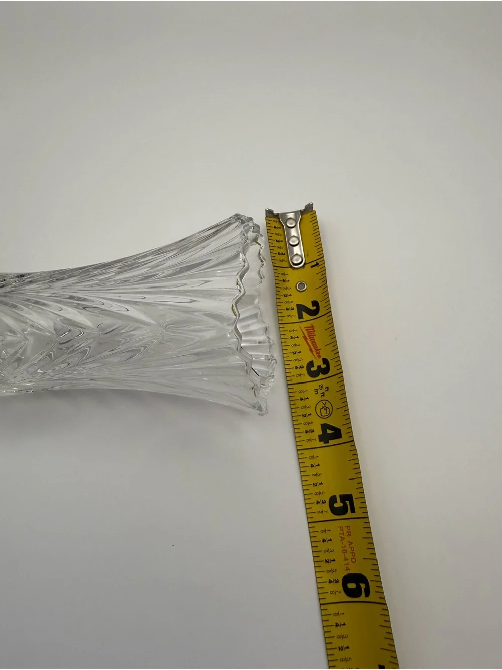 Mikasa Clear Scalloped Rim Fluted Glass Vase